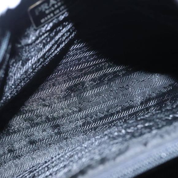 PRADA Hand Bag Nylon Black Silver Auth 97691 - Picture 11 of 16